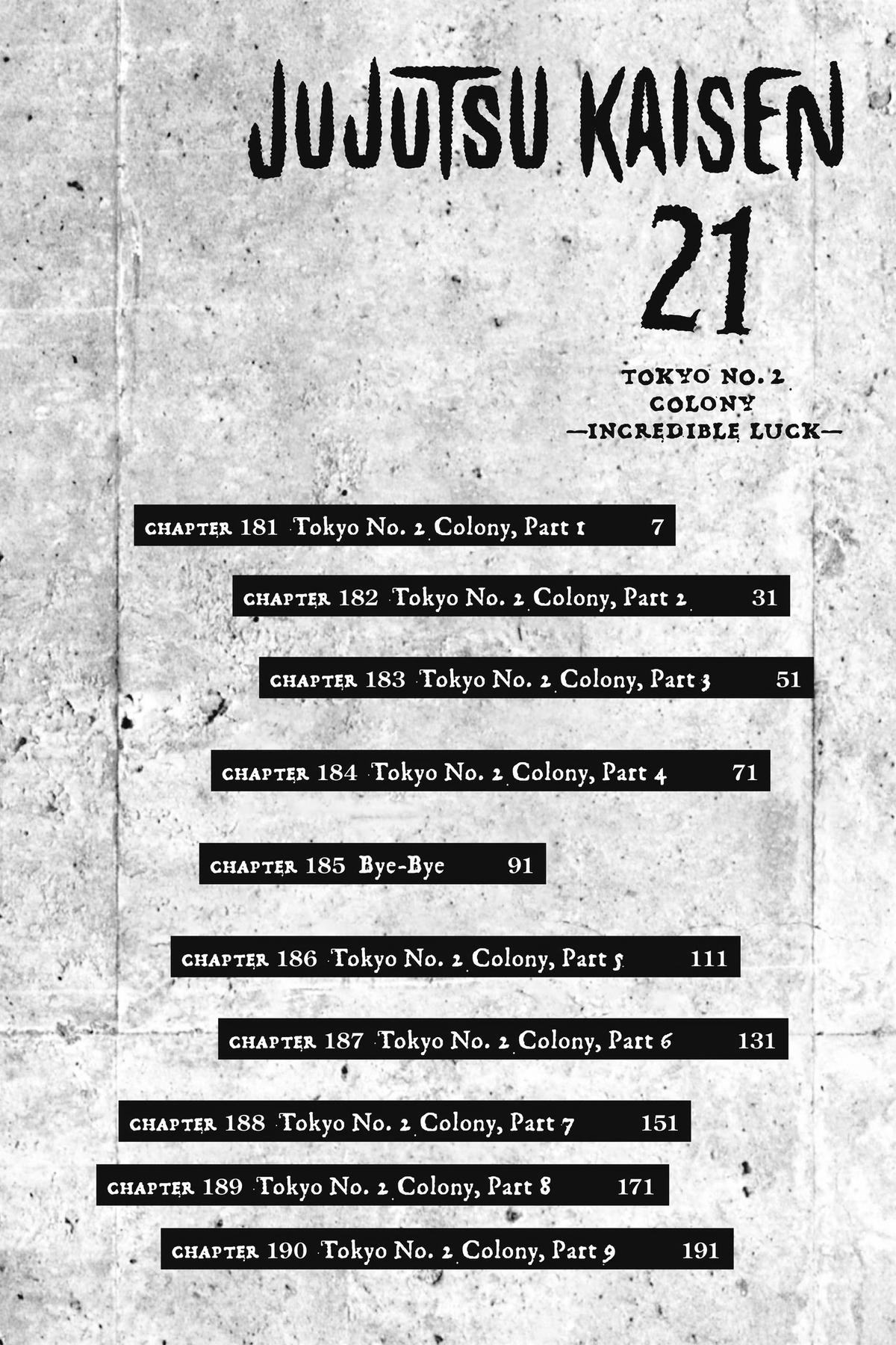 Jujutsu Kaisen Chapter 181 page 6 - Chapter 181: Tokyo No. 2 Colony, Part 1
