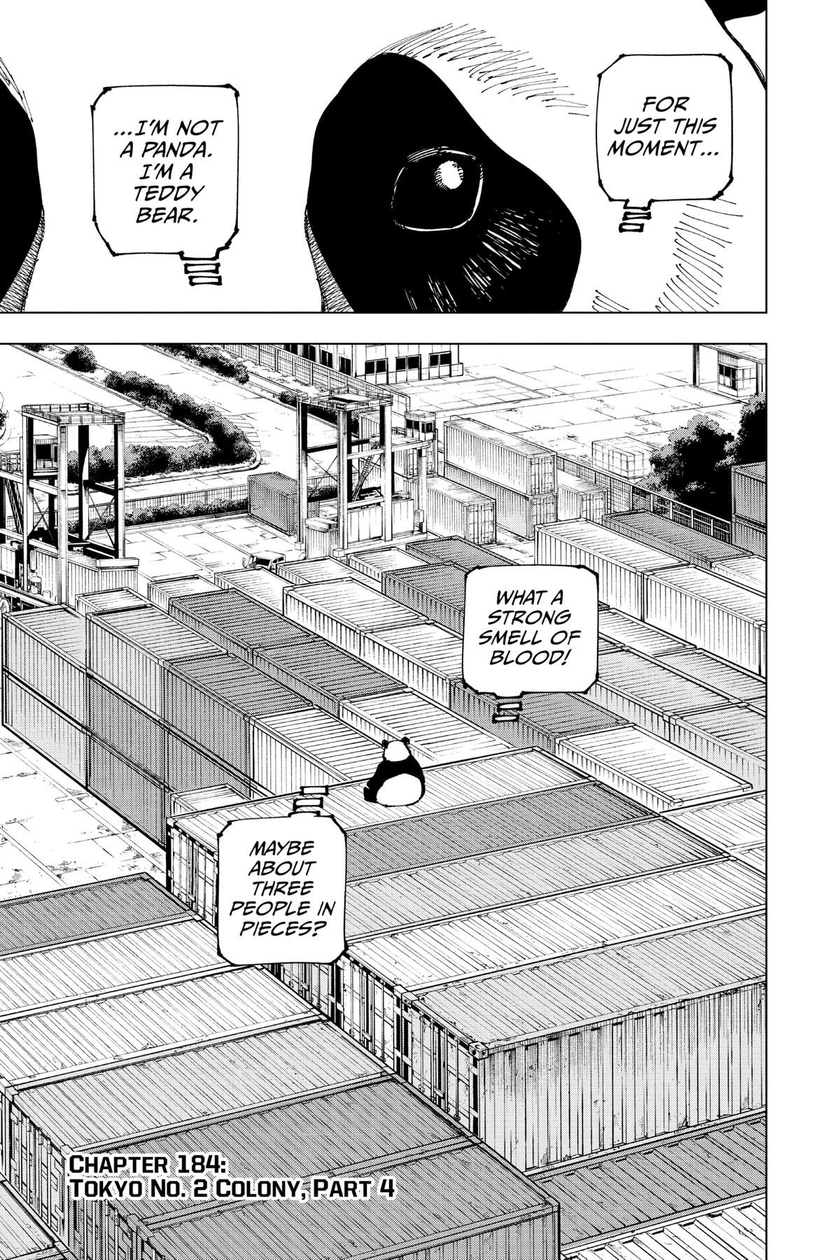 Jujutsu Kaisen Chapter 184 page 1 - Chapter 184: Tokyo No. 2 Colony, Part 4