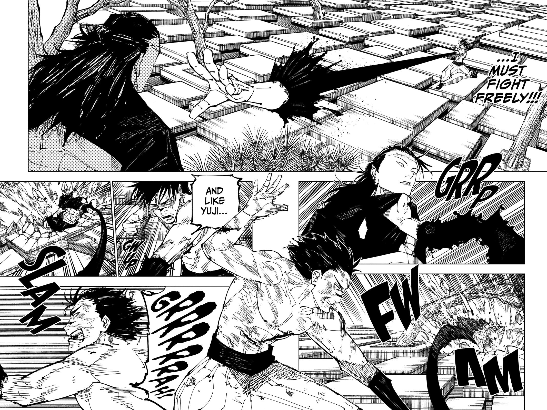 Jujutsu Kaisen Chapter 204 page 12 - Chapter 204: Blood and Oil, Part 3