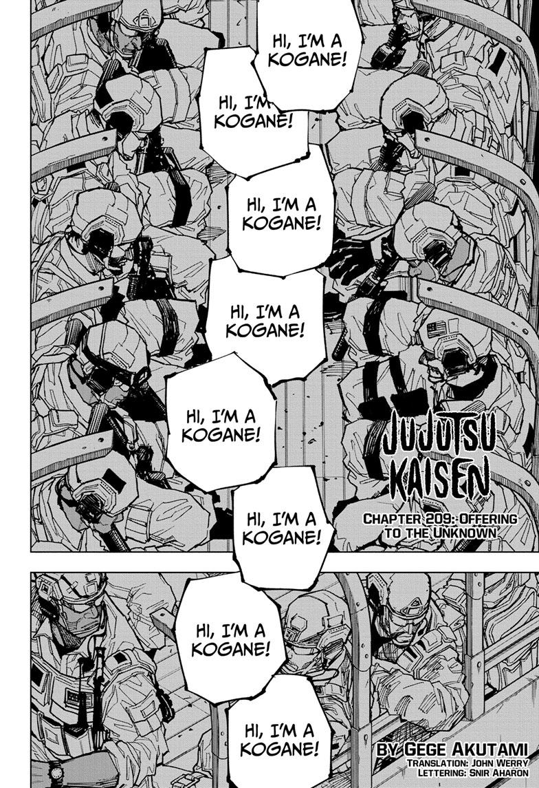 Jujutsu Kaisen Chapter 209 page 3 - Chapter 209: Offering to the Unknown