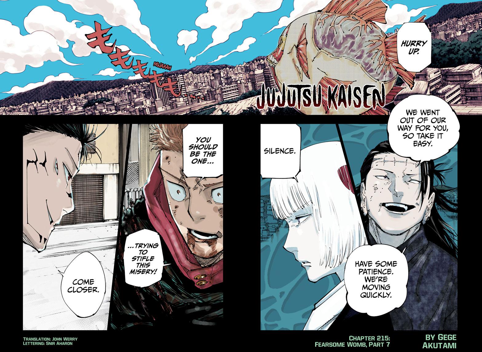 Jujutsu Kaisen Chapter 215 page 1 - Chapter 215: Fearsome Womb, Part 7