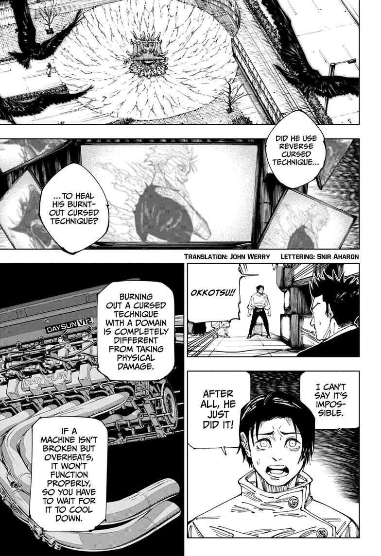 Jujutsu Kaisen Chapter 227 page 4 - Chapter 227: Inhuman Makyo Shinjuku Showdown, Part 5