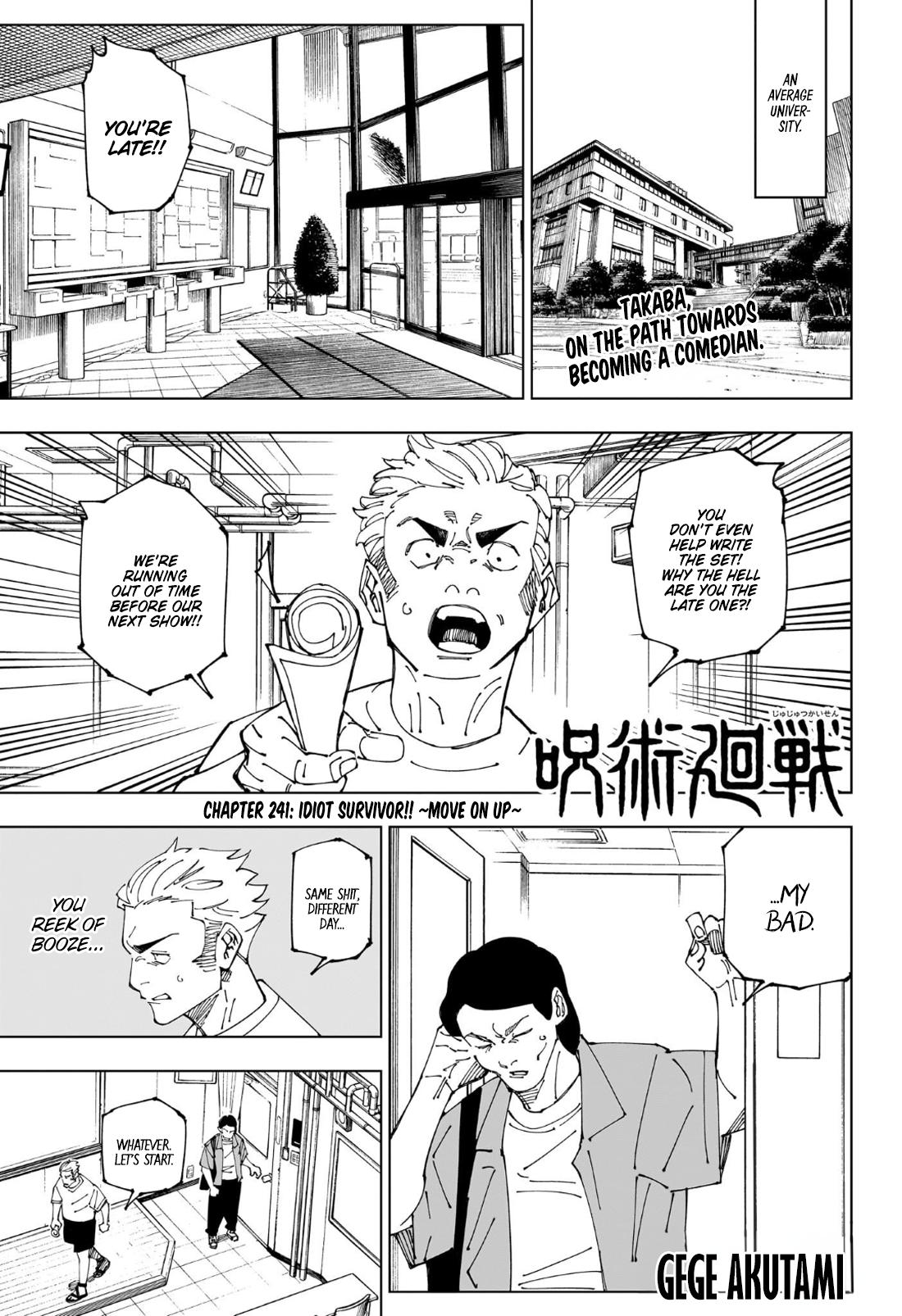 Jujutsu Kaisen Chapter 241 page 1 - Chapter 241: Foolish Survivor —Win and Remain—
