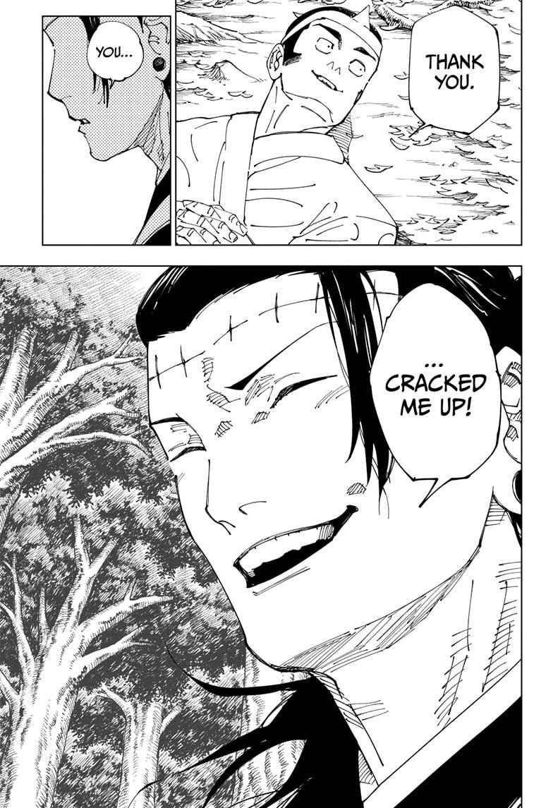Jujutsu Kaisen Chapter 243 page 14 - Chapter 243: Foolish Survivor —Laughing It Up—