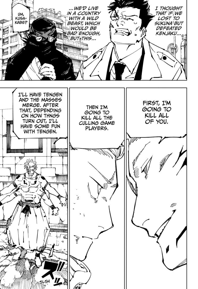 Jujutsu Kaisen Chapter 248 page 15 - Chapter 248: Inhuman Makyo Shinjuku Showdown, Part 20