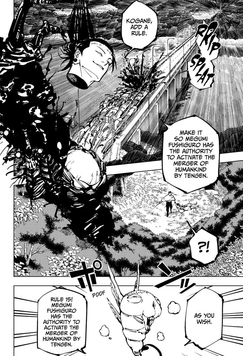 Jujutsu Kaisen Chapter 249 page 4 - Chapter 249: Inhuman Makyo Shinjuku Showdown, Part 21