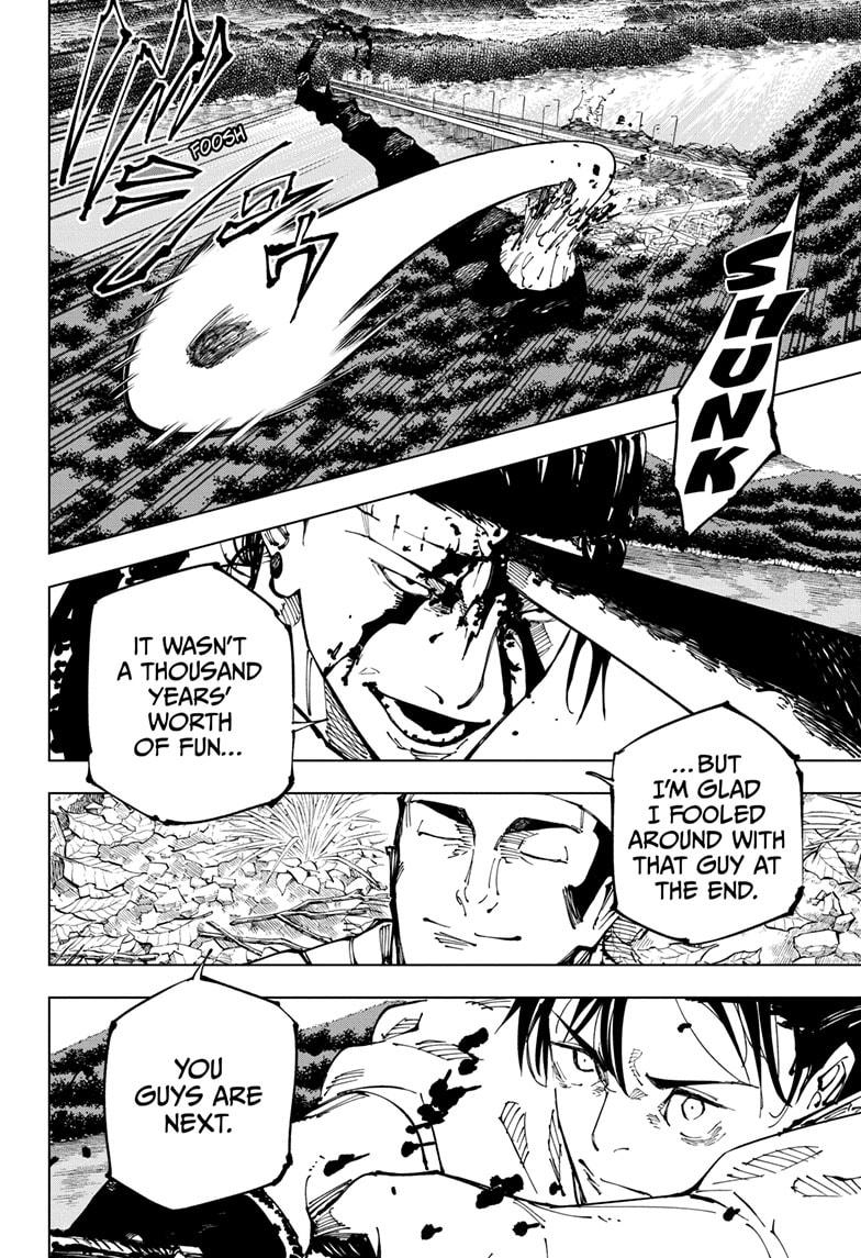 Jujutsu Kaisen Chapter 249 page 6 - Chapter 249: Inhuman Makyo Shinjuku Showdown, Part 21