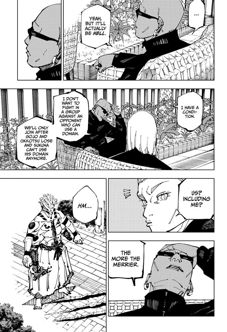Jujutsu Kaisen Chapter 255 page 5 - Chapter 255: Inhuman Makyo Shinjuku Showdown, Part 27