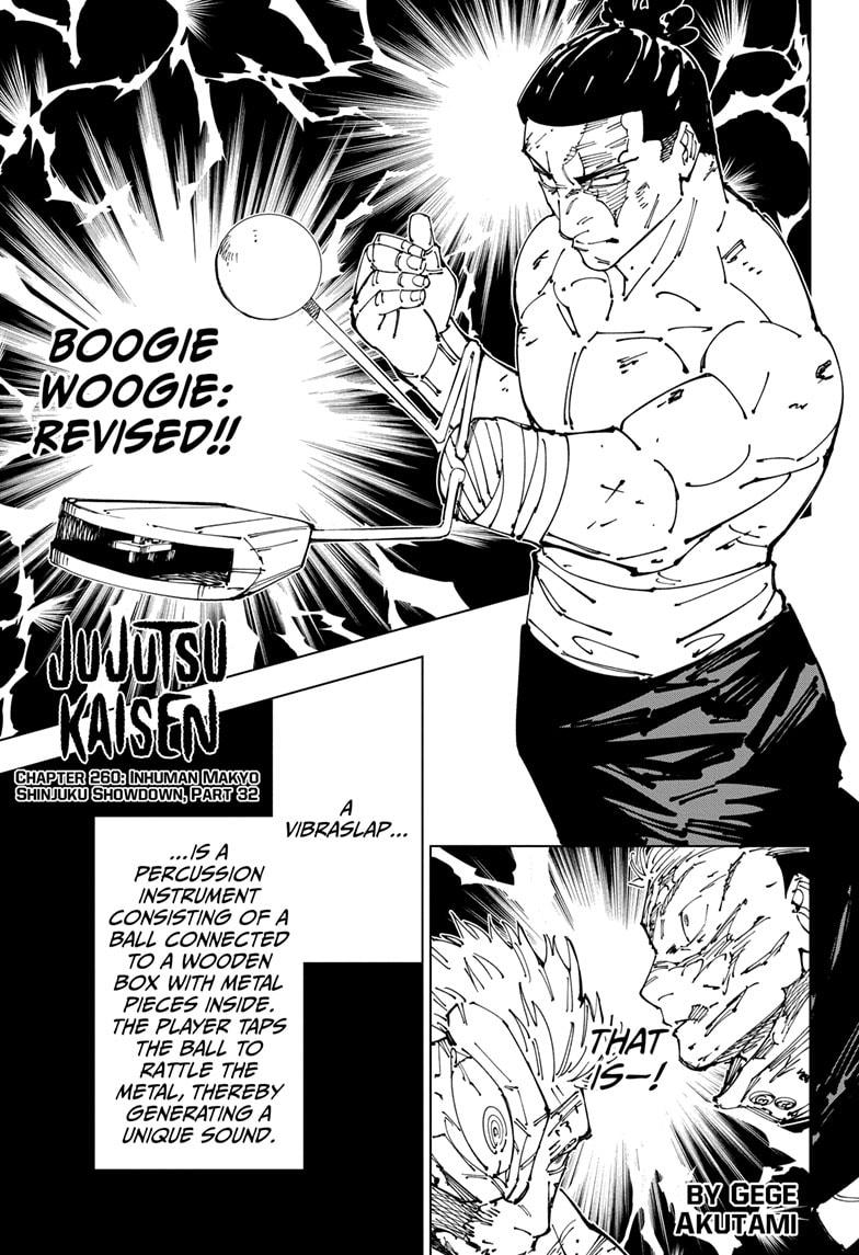 Jujutsu Kaisen Chapter 260 page 1 - Chapter 260: Inhuman Makyo Shinjuku Showdown, Part 32