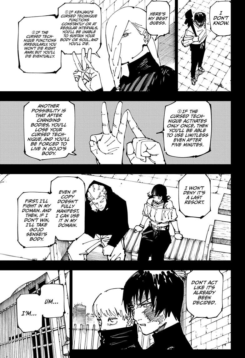 Jujutsu Kaisen Chapter 261 page 5 - Chapter 261: Inhuman Makyo Shinjuku Showdown, Part 33