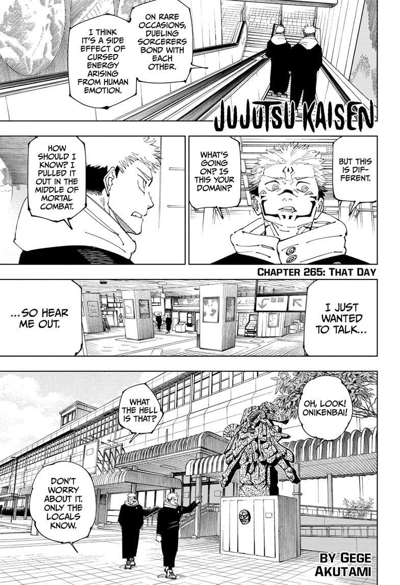 Jujutsu Kaisen Chapter 265 page 1 - Chapter 265: That Day
