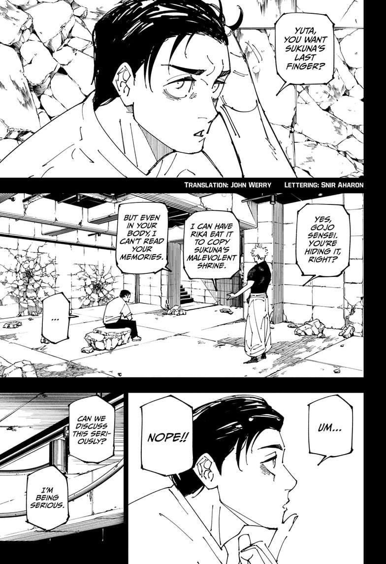 Jujutsu Kaisen Chapter 267 page 3 - Chapter 267: Inhuman Makyo Shinjuku Showdown, Part 38