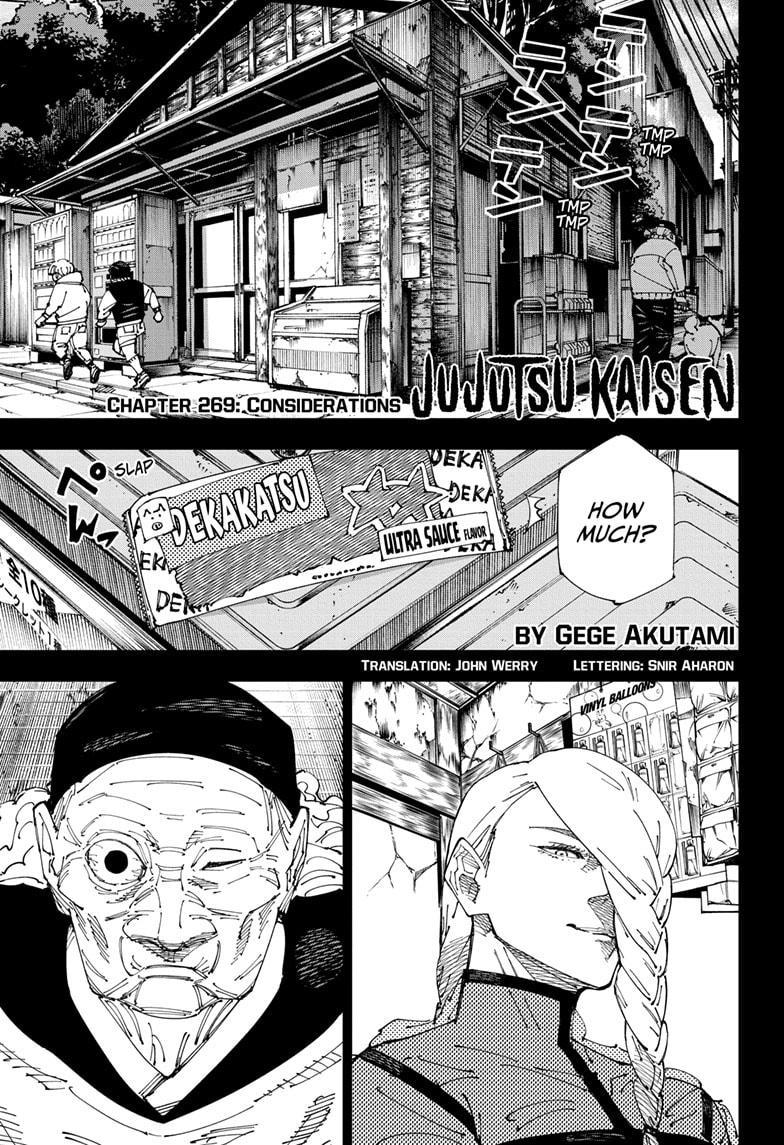 Jujutsu Kaisen Chapter 269 page 1 - Chapter 269: Considerations