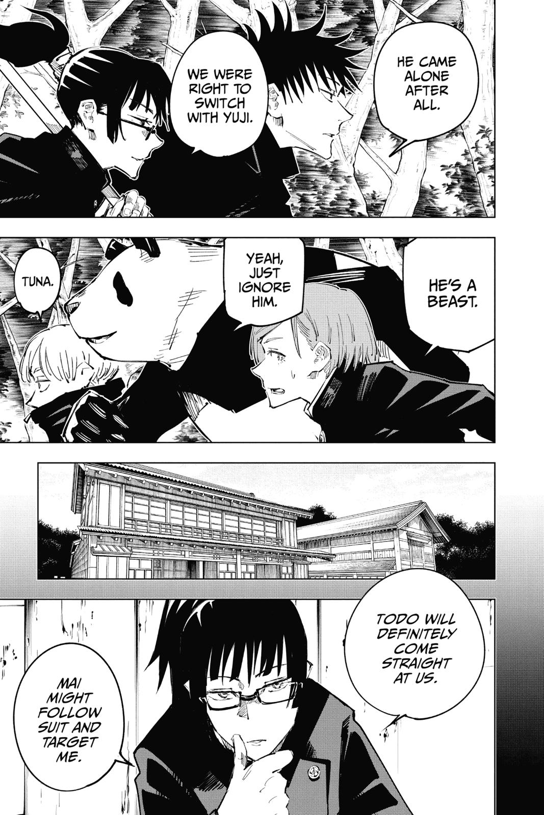 Jujutsu Kaisen Chapter 34 page 8 - Chapter 34: Kyoto Sister School Goodwill Event - Team Battle, Part 1