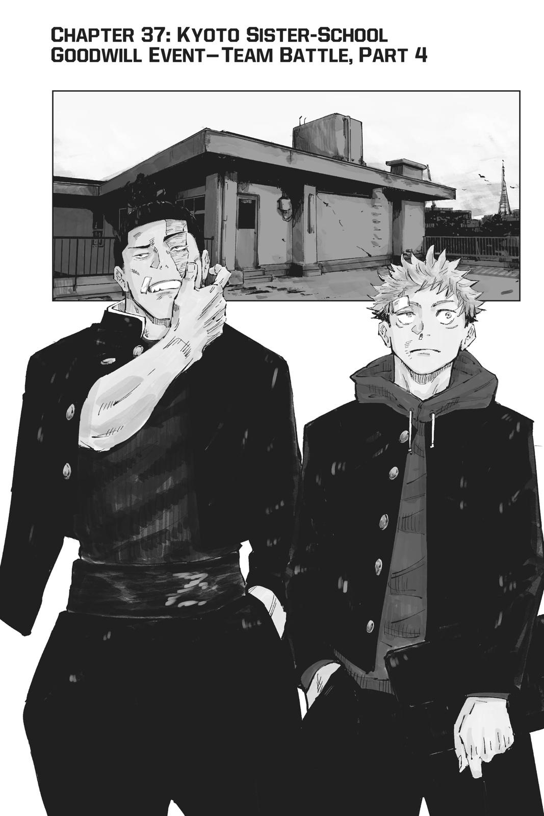 Jujutsu Kaisen Chapter 37 page 1 - Chapter 37: Kyoto Sister School Goodwill Event - Team Battle, Part 4