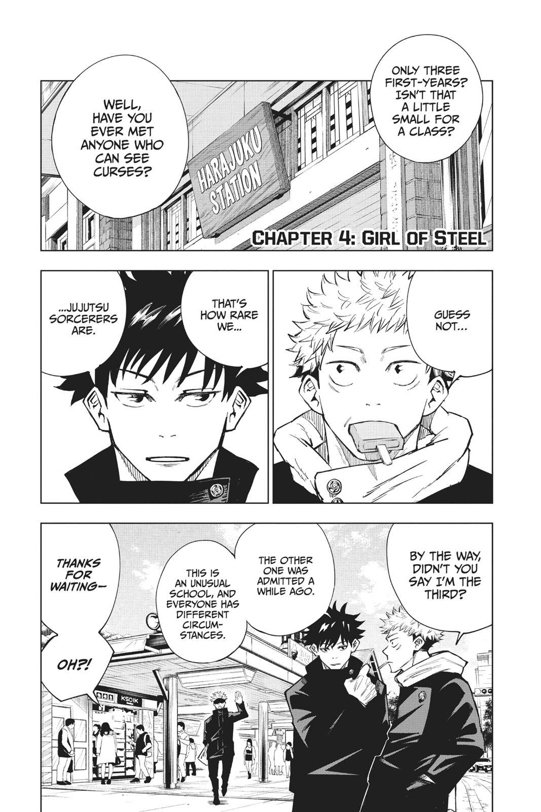 Jujutsu Kaisen Chapter 4 page 1 - Chapter 4: Girl of Steel