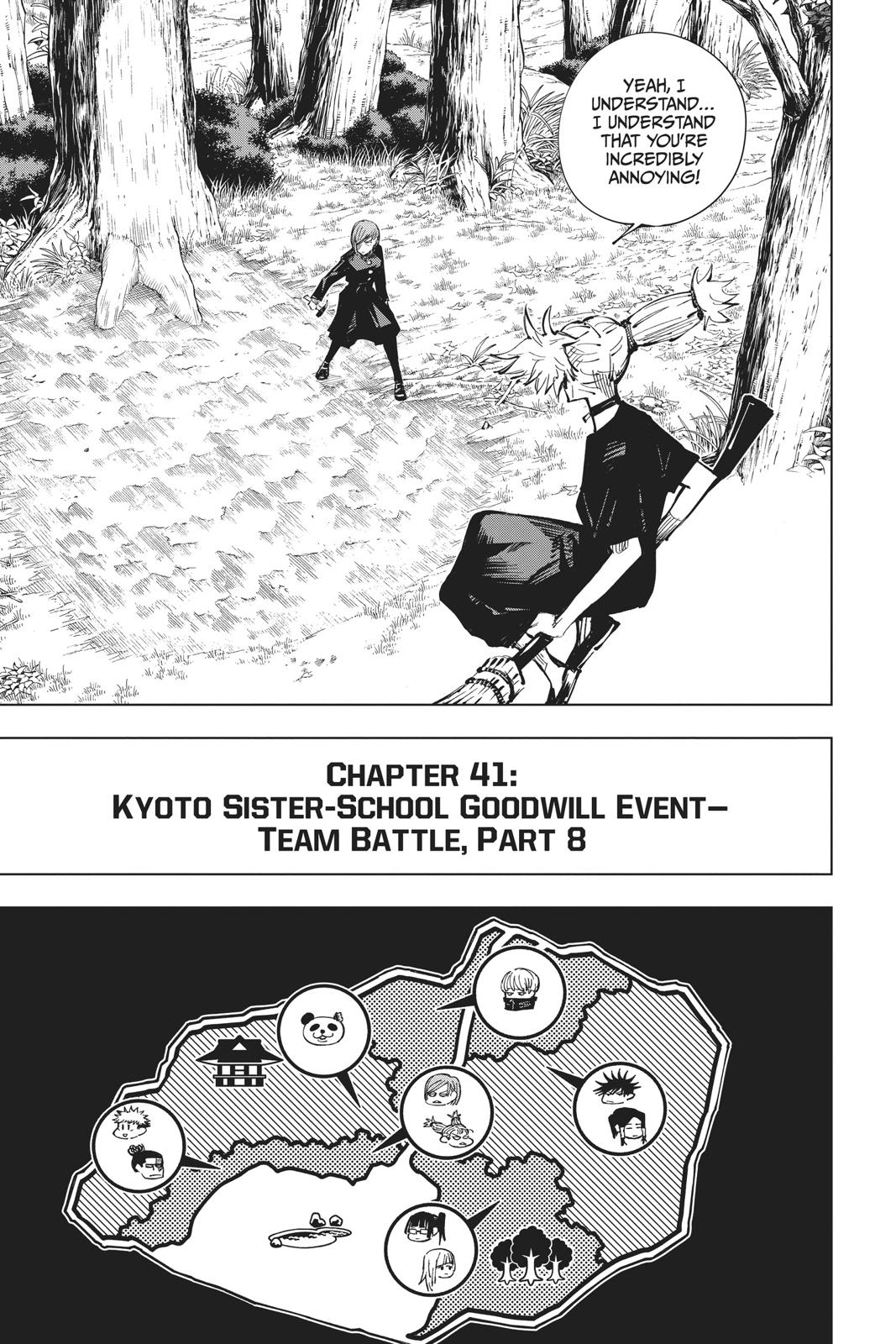 Jujutsu Kaisen Chapter 41 page 1 - Chapter 41: Kyoto Sister School Goodwill Event - Team Battle, Part 8