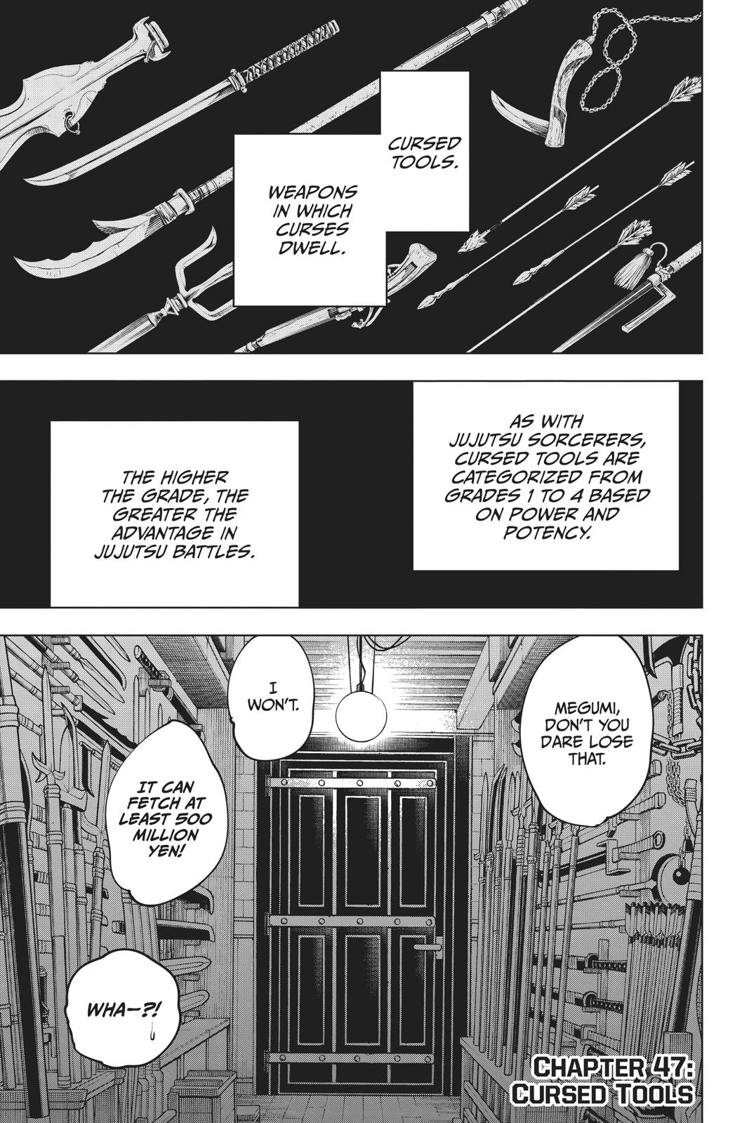 Jujutsu Kaisen Chapter 47 page 1 - Chapter 47: Cursed Tools