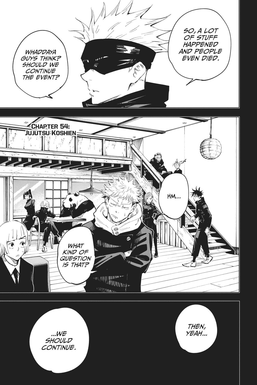 Jujutsu Kaisen Chapter 54 page 1 - Chapter 54: Jujutsu Koshien