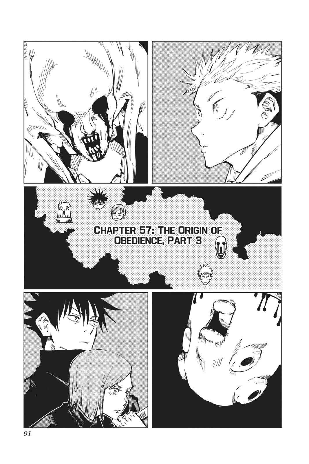Jujutsu Kaisen Chapter 57 page 1 - Chapter 57: The Origin of Obedience, Part 3