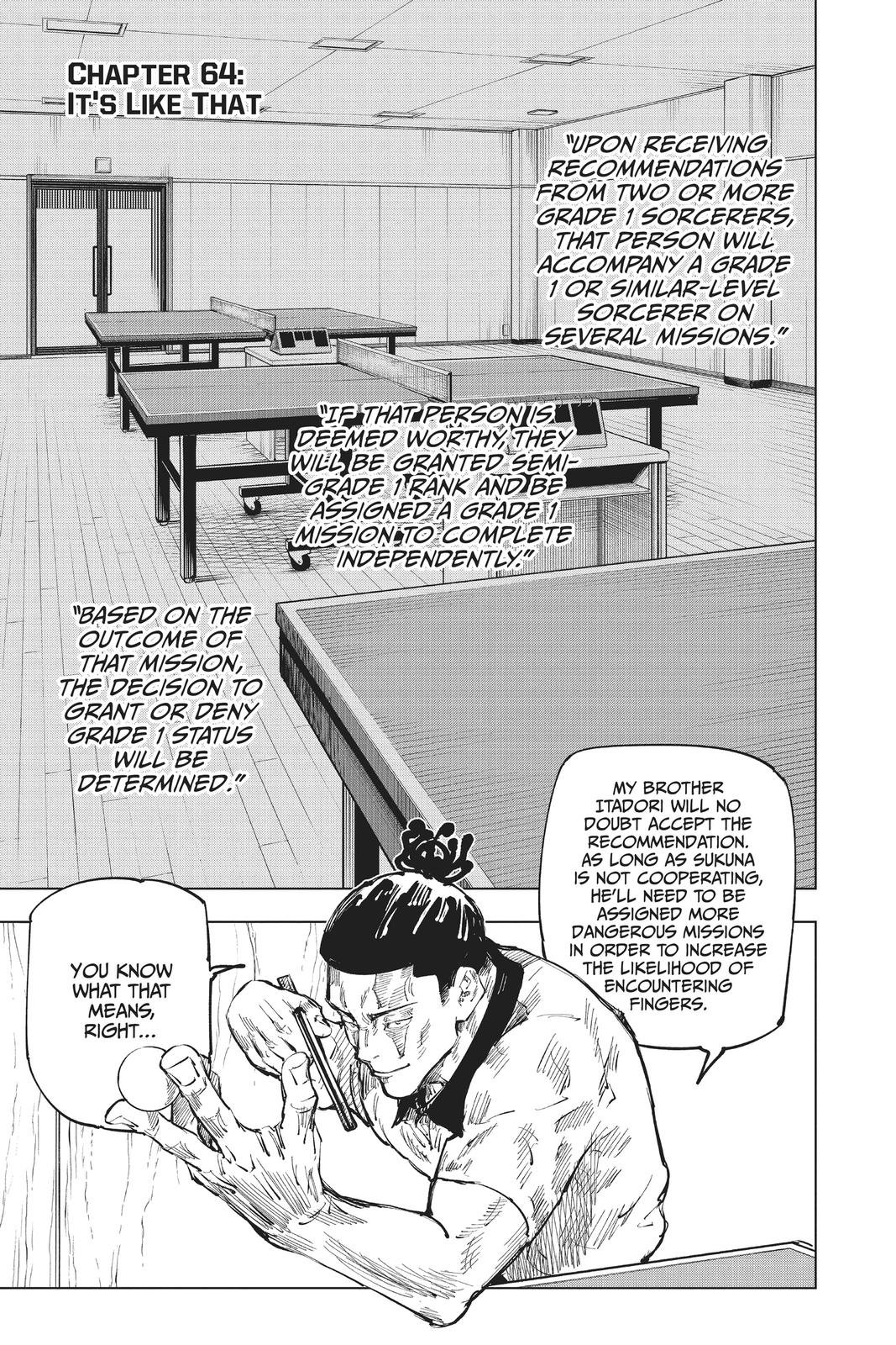 Jujutsu Kaisen Chapter 64 page 1 - Chapter 64: It's Like That