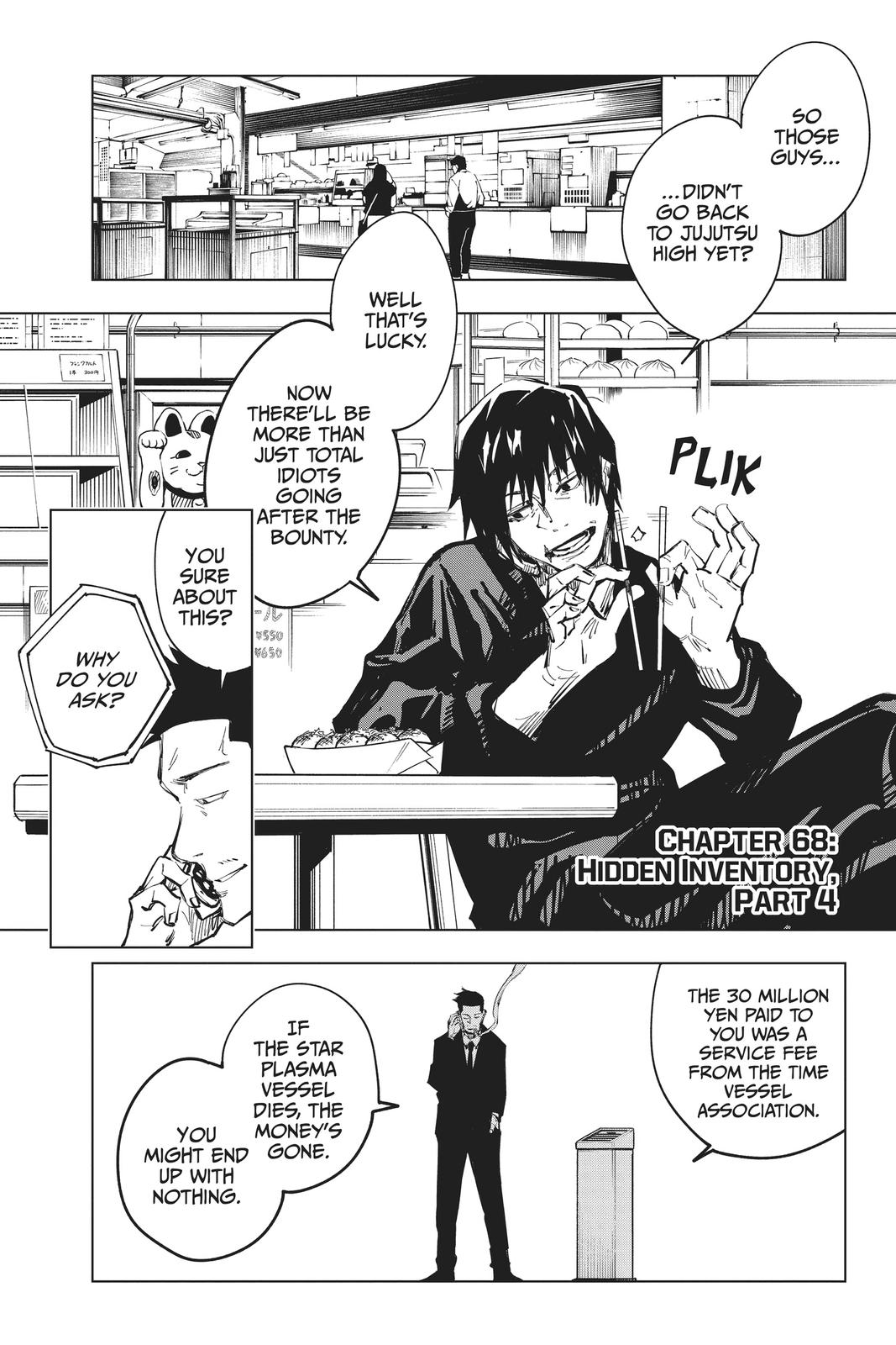 Jujutsu Kaisen Chapter 68 page 1 - Chapter 68: Hidden Inventory, Part 4