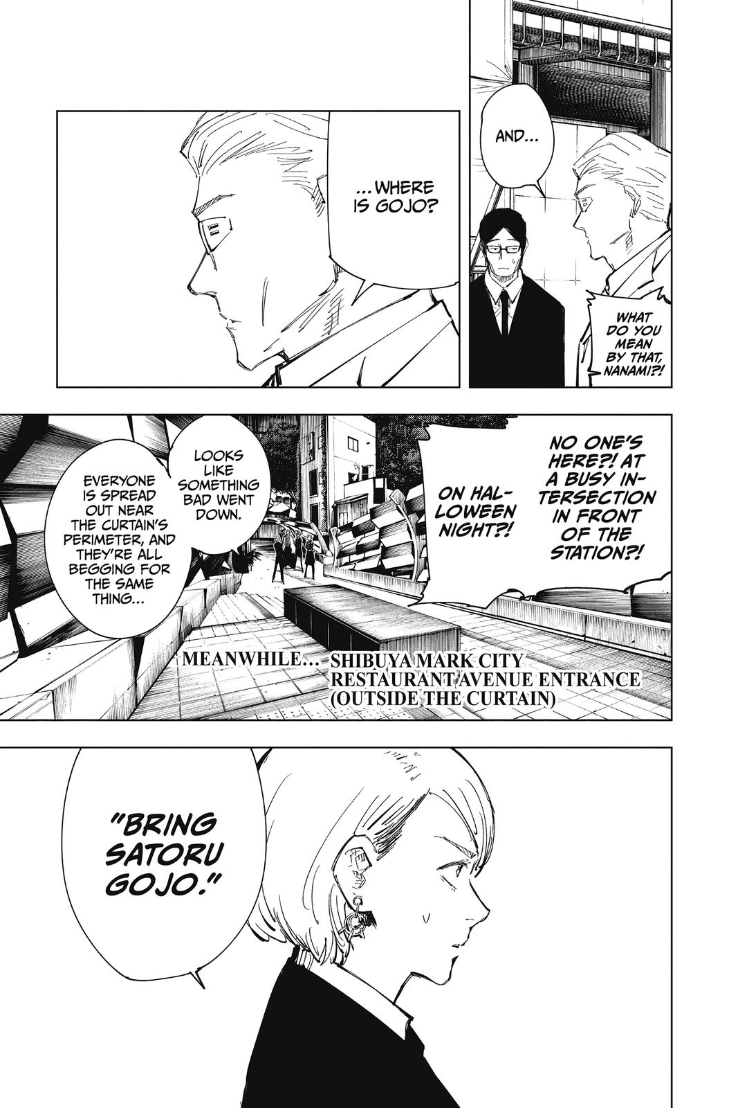 Jujutsu Kaisen Chapter 83 page 3 - Chapter 83: The Shibuya Incident, Part 1