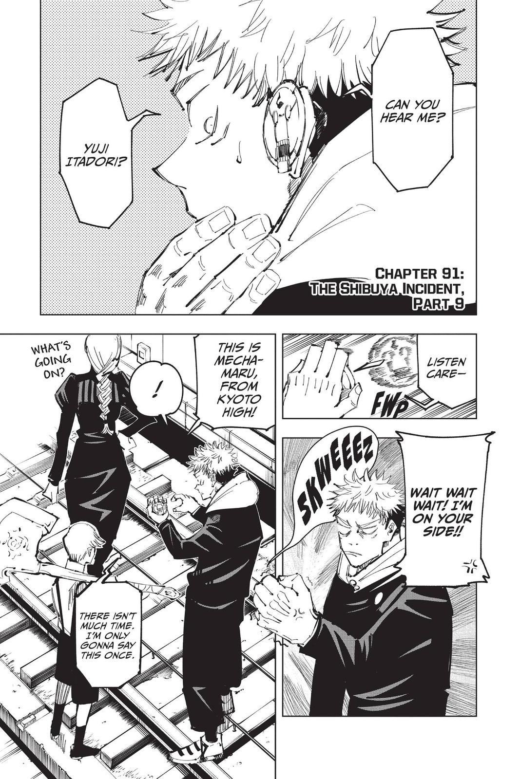 Jujutsu Kaisen Chapter 91 page 1 - Chapter 91: The Shibuya Incident, Part 9