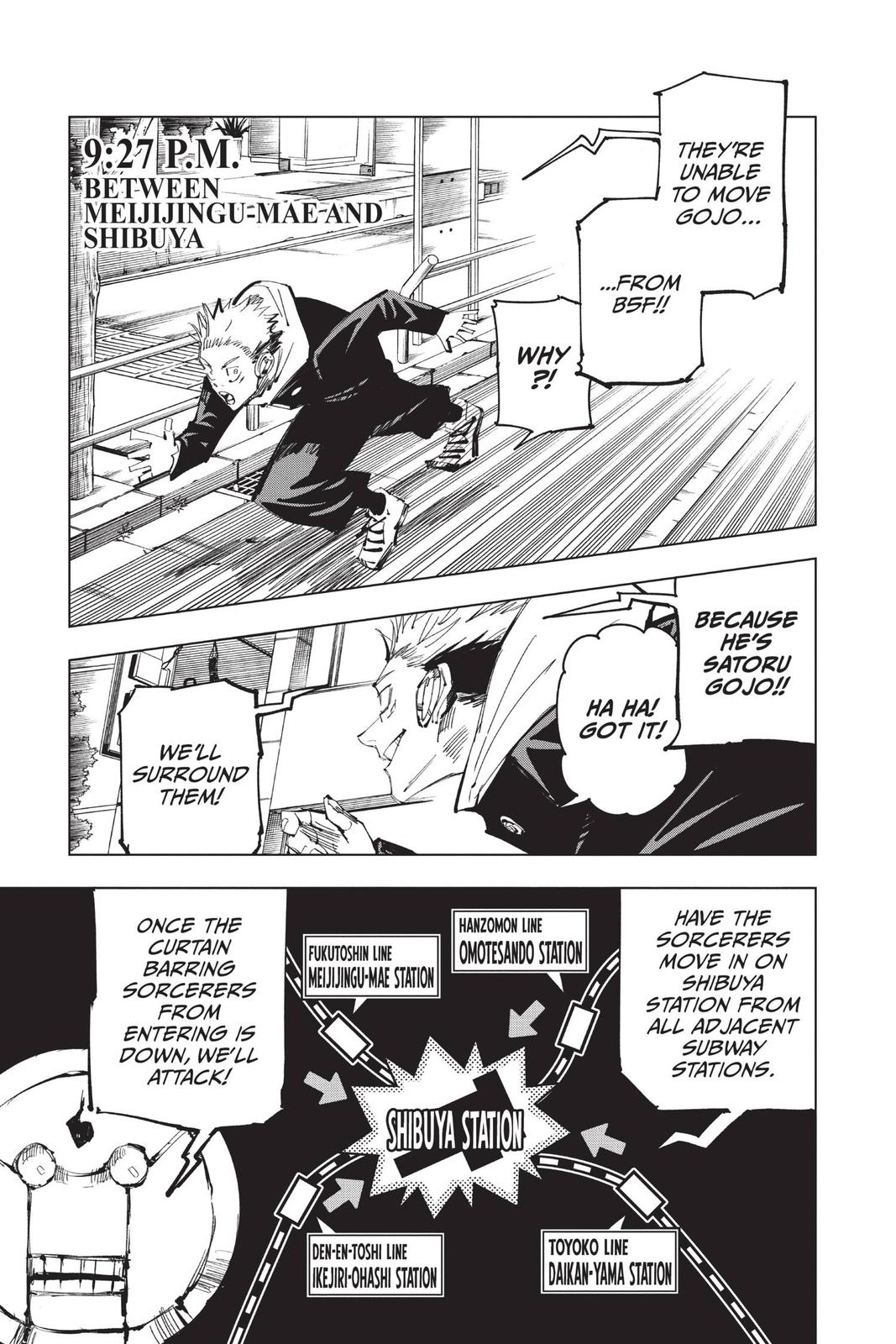 Jujutsu Kaisen Chapter 92 page 9 - Chapter 92: The Shibuya Incident, Part 10