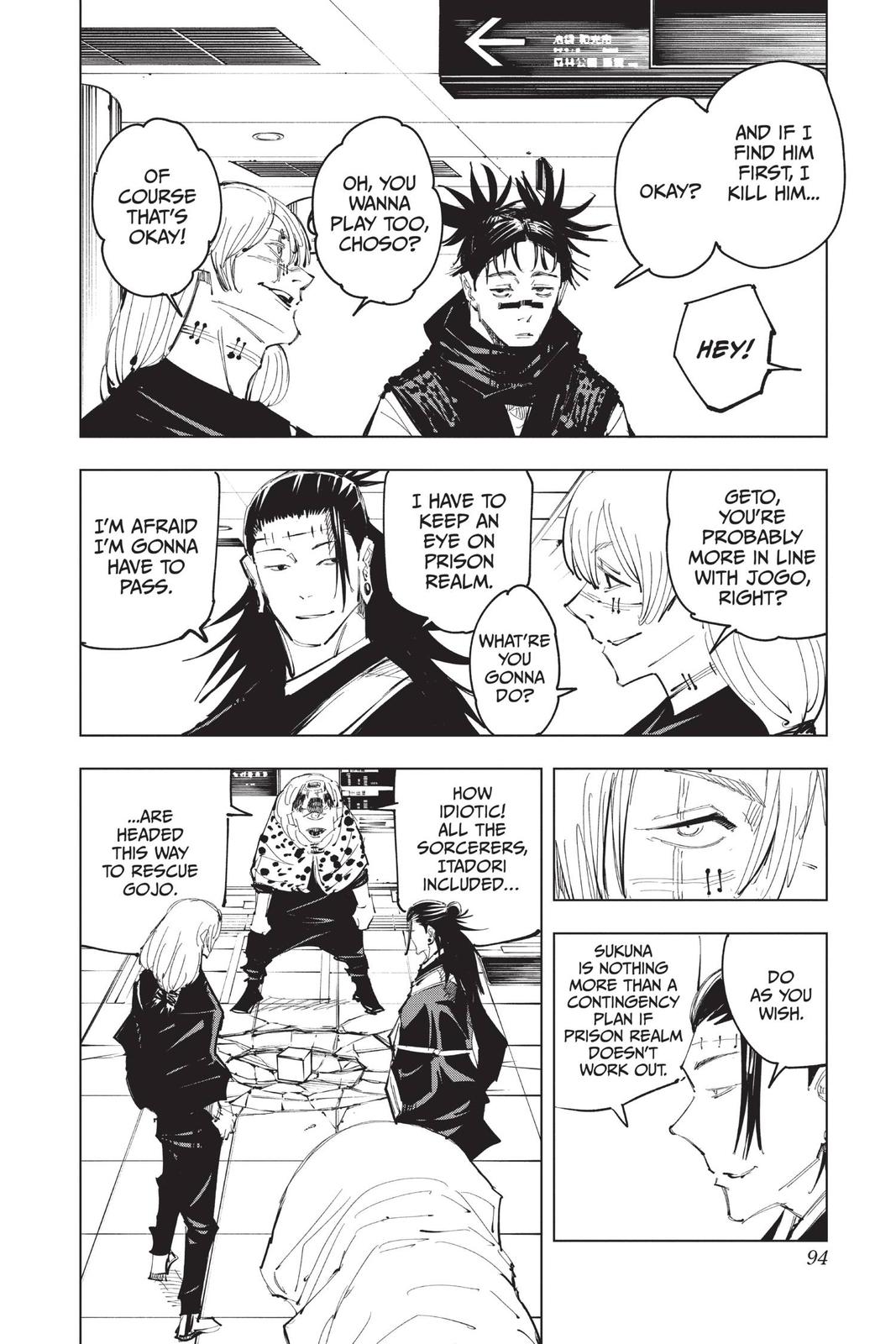 Jujutsu Kaisen Chapter 93 page 4 - Chapter 93: The Shibuya Incident, Part 11