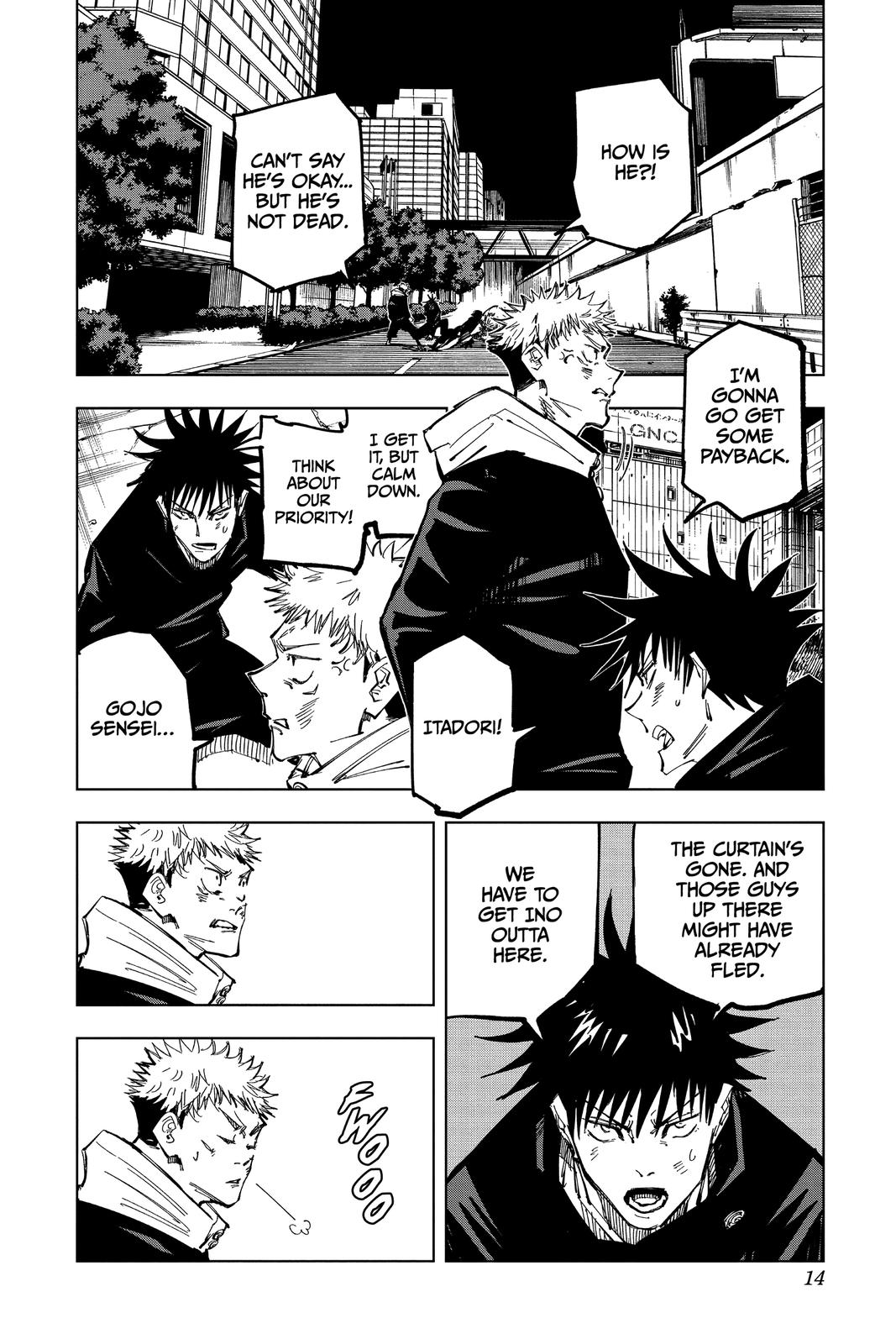 Jujutsu Kaisen Chapter 98 page 14 - Chapter 98: The Shibuya Incident, Part 16