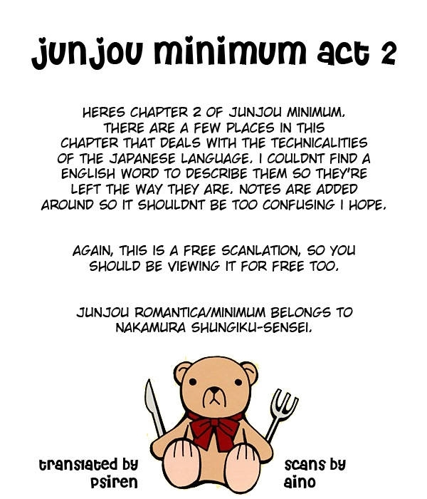Junjou Romantica Chapter 0.8 page 1 - Vol.0 Chapter 8: Junjou Minimum Act 2