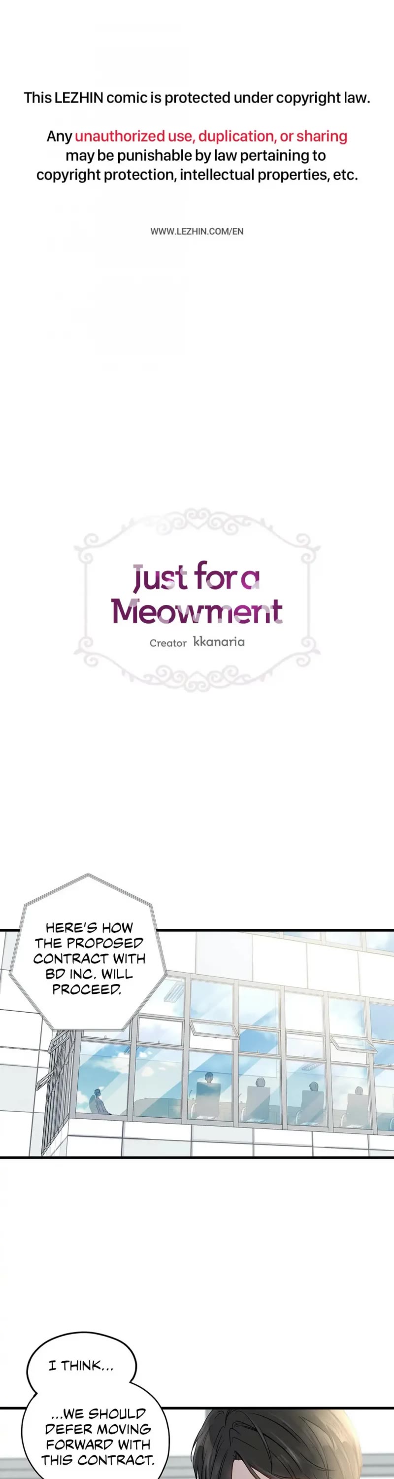 Just for a Meowment Chapter 10 page 1 - Chapter 10