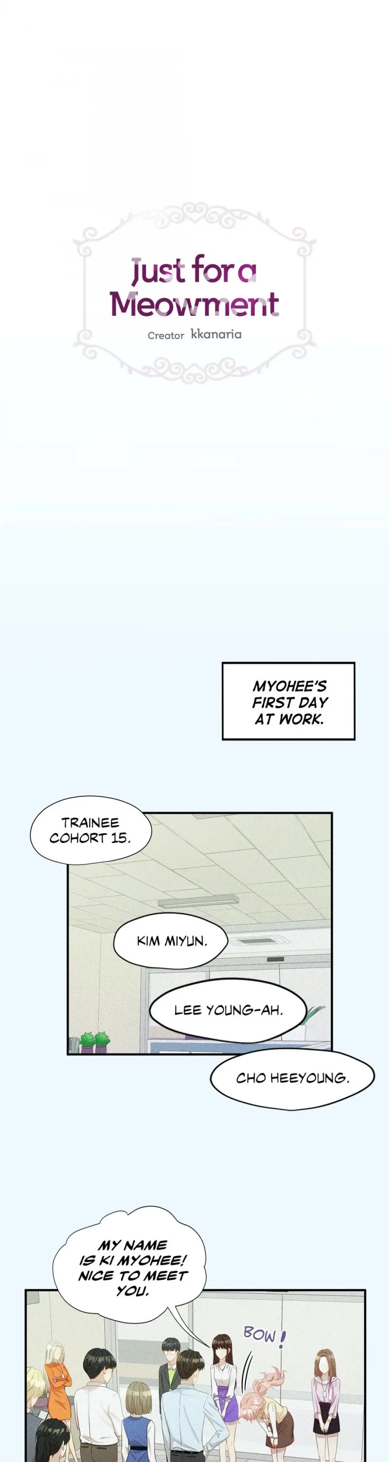 Just for a Meowment Chapter 16 page 1 - Chapter 16