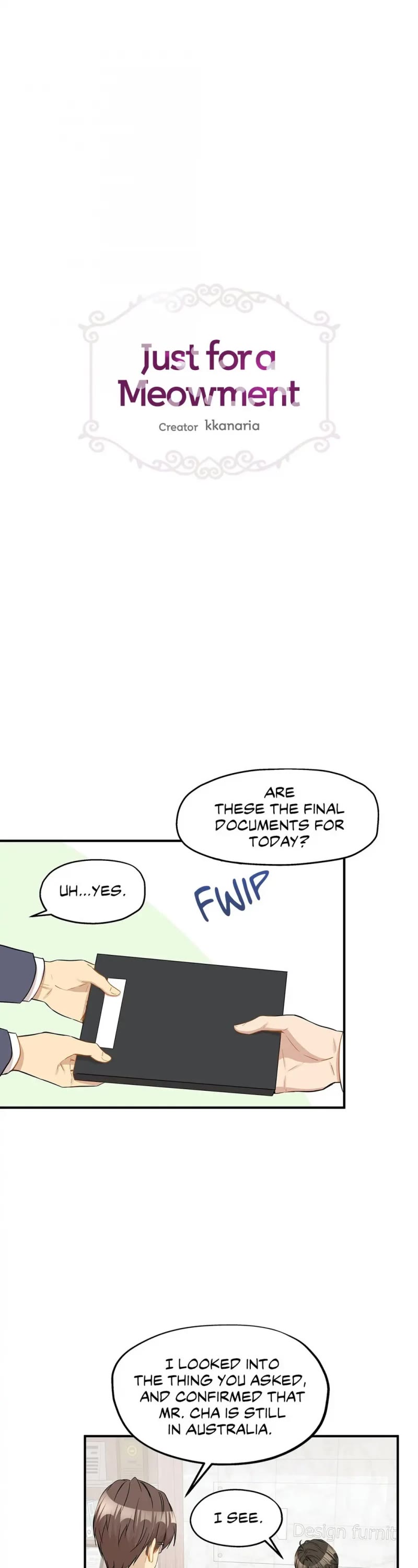 Just for a Meowment Chapter 26 page 1 - Chapter 26