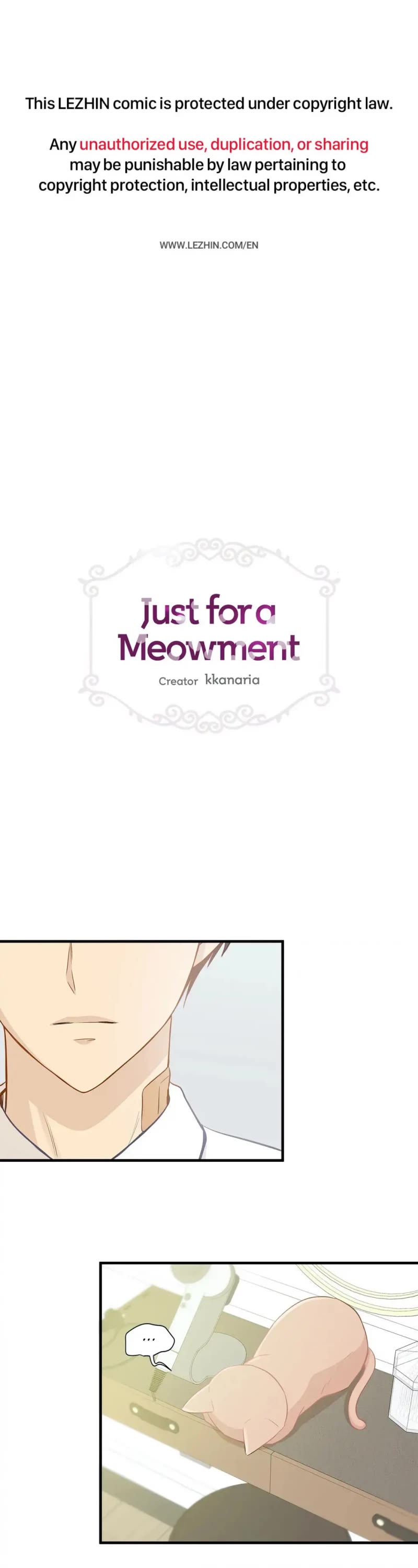 Just for a Meowment Chapter 9 page 1 - Chapter 9