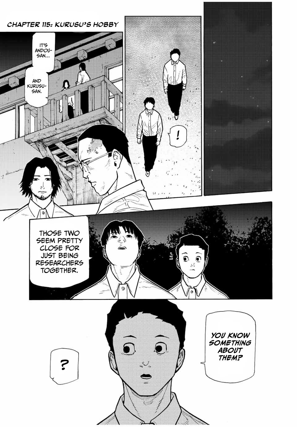 Juujika no Rokunin Chapter 115 page 1 - Chapter 115: Kurusu's Hobby