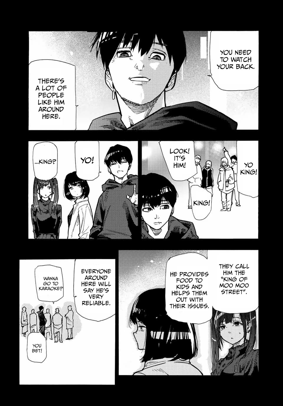Juujika no Rokunin Chapter 135 page 11 - Chapter 135: The King Of Moo Moo Street