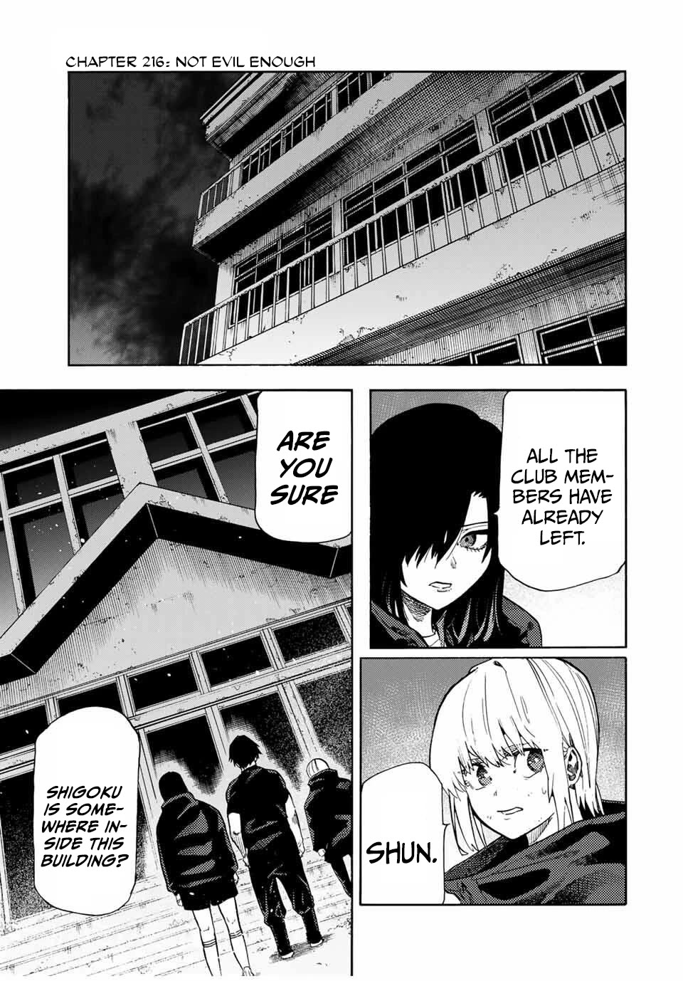Juujika no Rokunin Chapter 216 page 1 - Chapter 216: Not Evil Enough