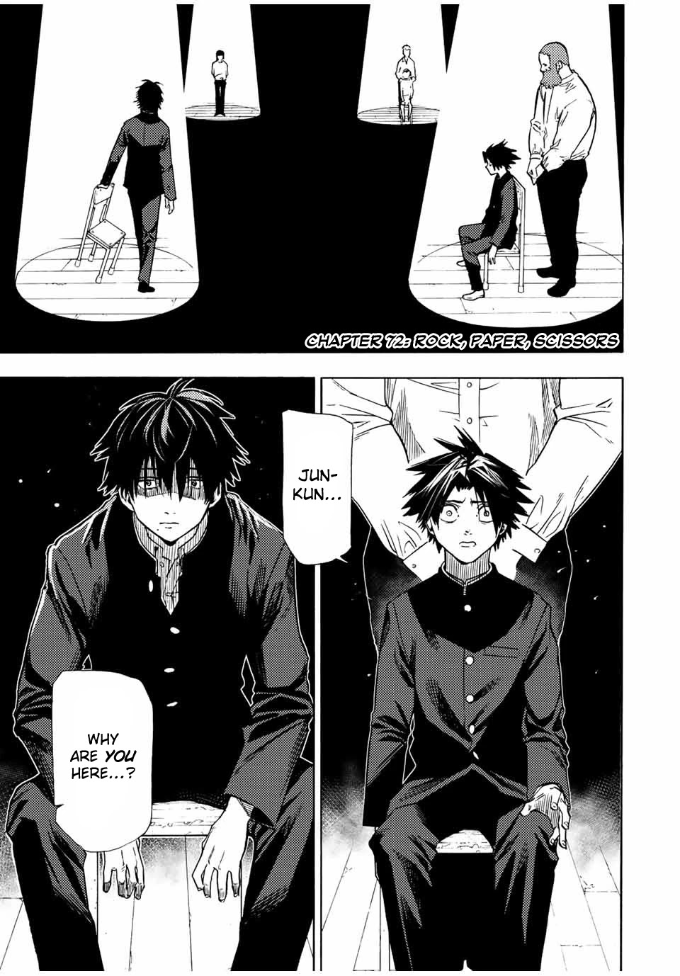Juujika no Rokunin Chapter 72 page 1 - Chapter 72: Rock, Paper, Scissors