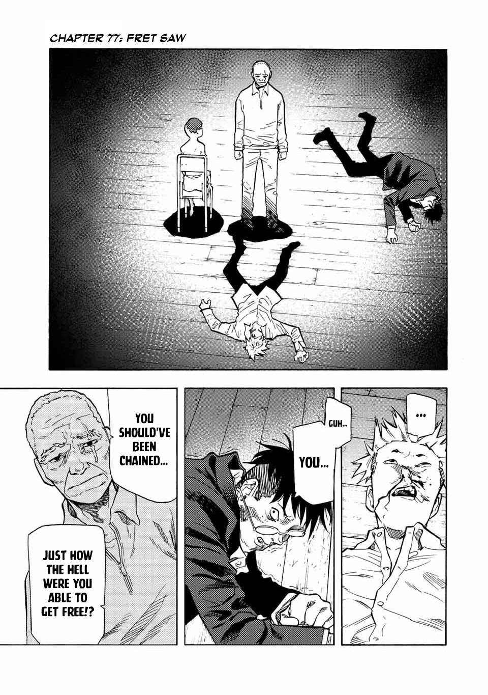 Juujika no Rokunin Chapter 77 page 1 - Chapter 77: Fret Saw