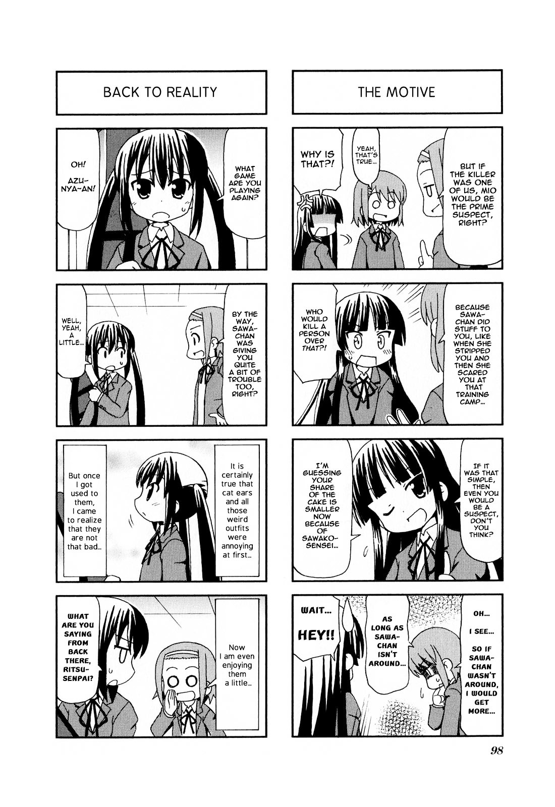 K-ON! Anthology Comic Chapter 1.13 page 4 - Vol.1 Chapter 13 : Satsugai! (Murder!) by Haruna Mao