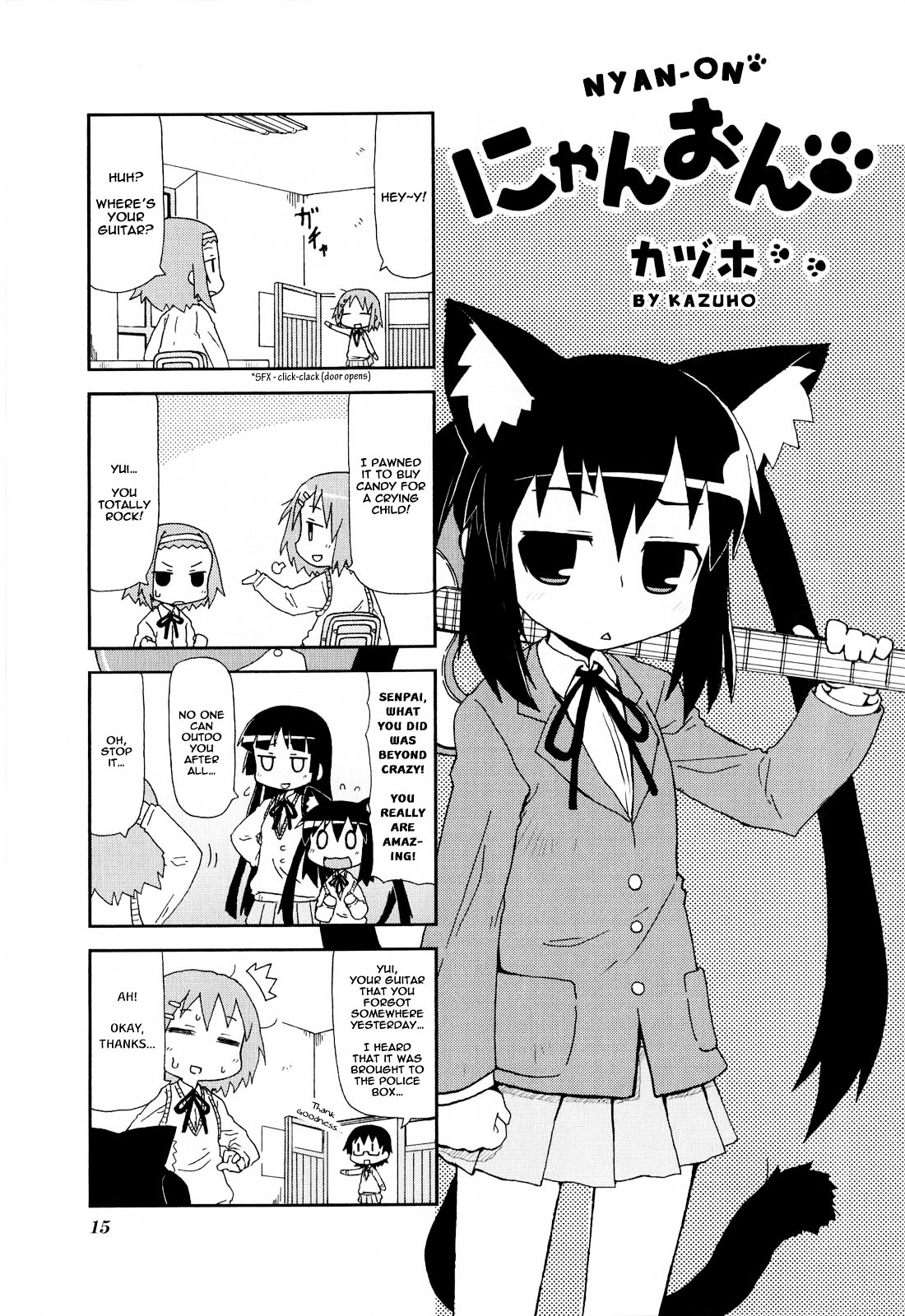 K-ON! Anthology Comic Chapter 1.2 page 1 - Vol.1 Chapter 2 : Nyan-On! by Kazuho