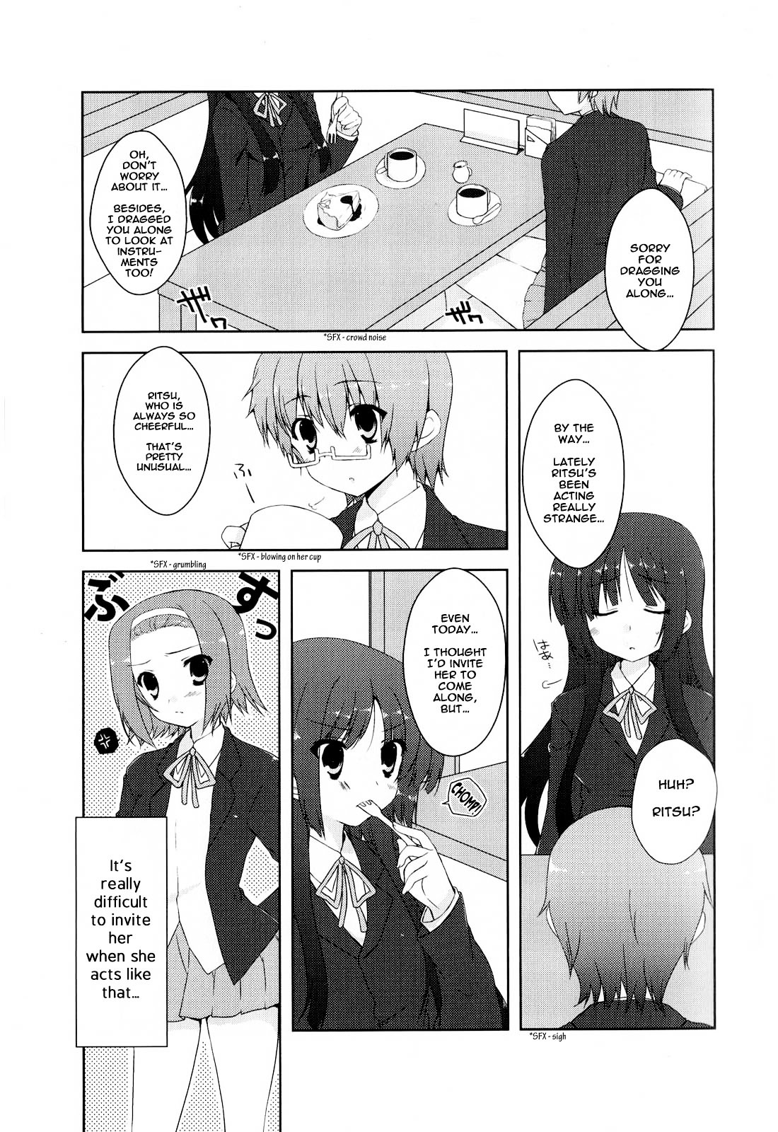 K-ON! Anthology Comic Chapter 1.4 page 3 - Vol.1 Chapter 4 : RitsuMio! Nodoka? by Sakura Hanpen