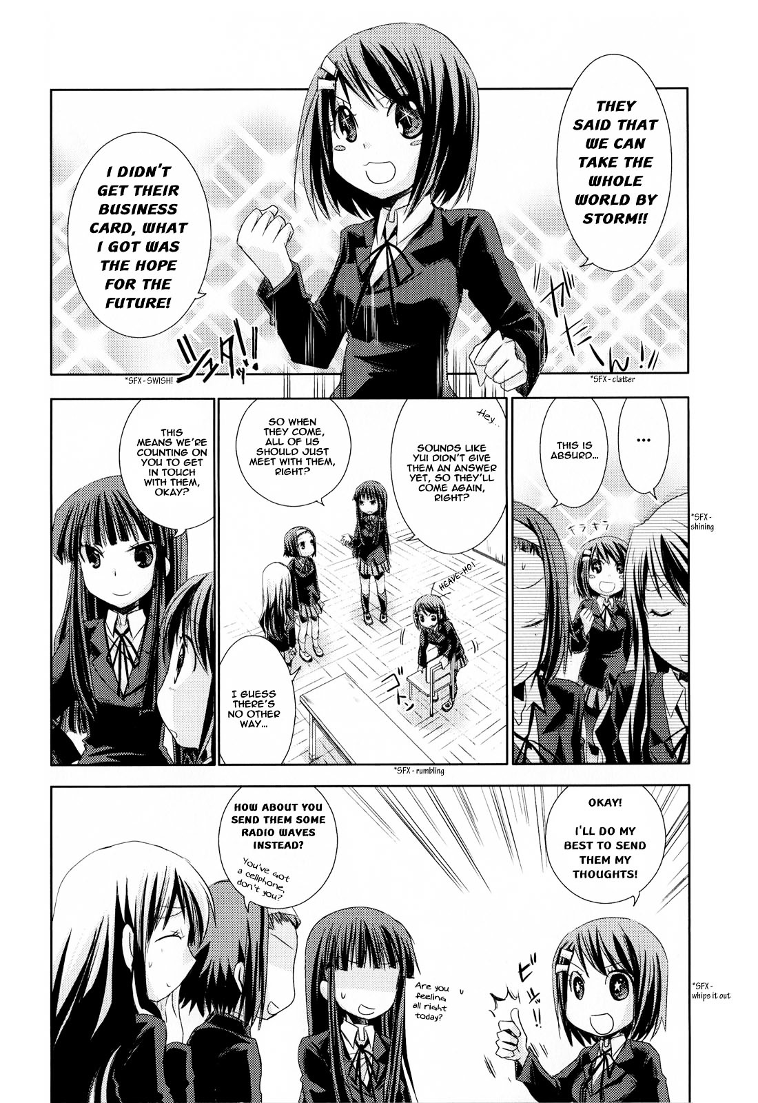 K-ON! Anthology Comic Chapter 1.9 page 6 - Vol.1 Chapter 9 : Yume No Sukauto Daisakusen (Operation Dream Scouting) by Araki Fuu