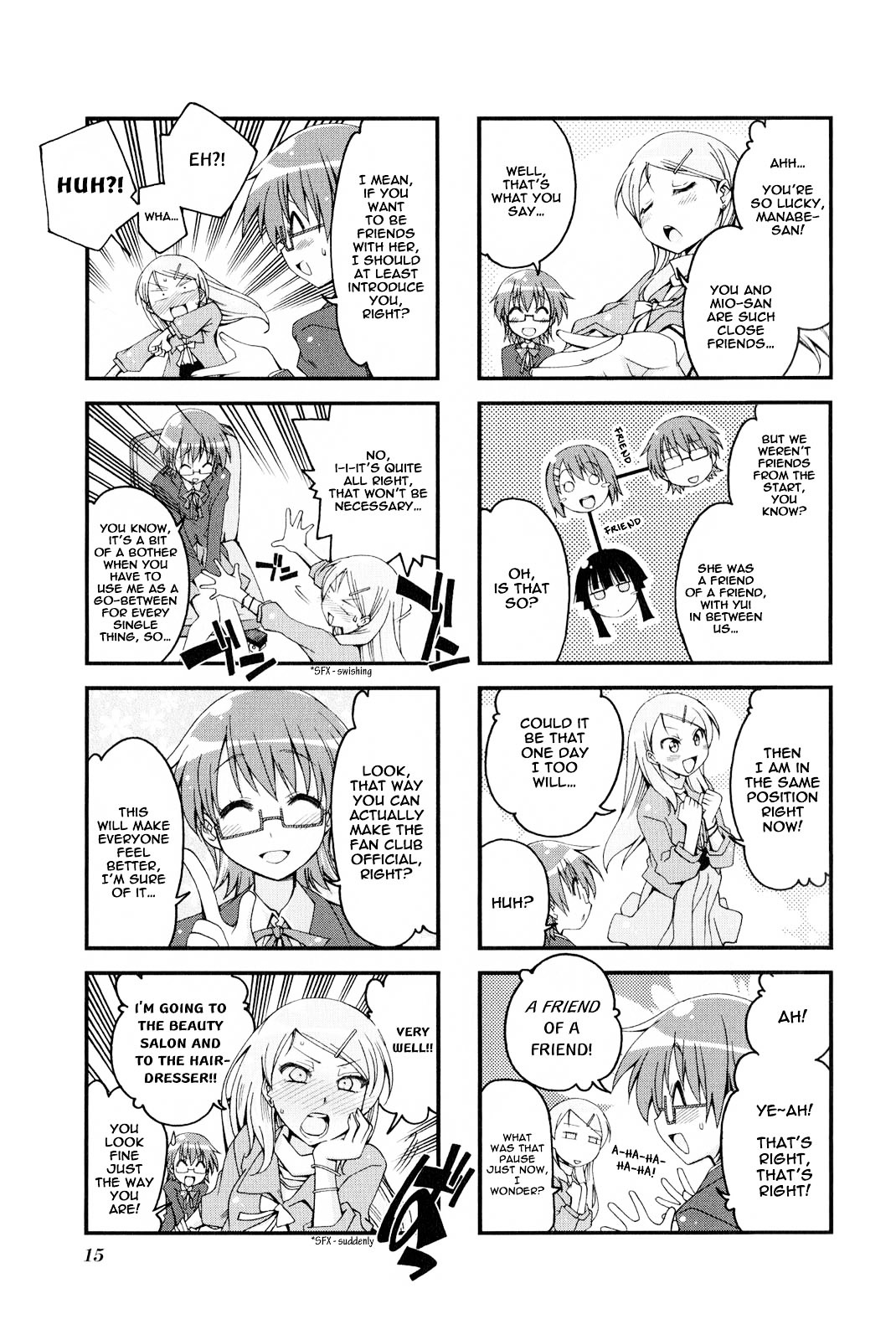 K-ON! Anthology Comic Chapter 2.1 page 17 - Vol.2 Chapter 1 : Shinkyuu! Seitokaichouzu (Former and Newly Elected! Student Council ...