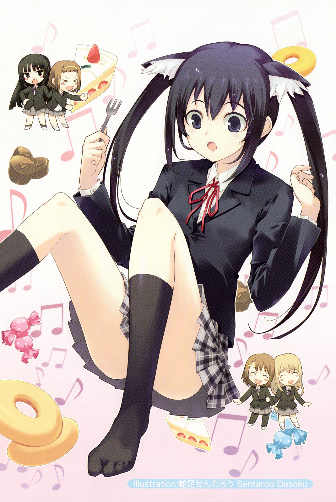 K-ON! Anthology Comic Chapter 2.1 page 8 - Vol.2 Chapter 1 : Shinkyuu! Seitokaichouzu (Former and Newly Elected! Student Council ...