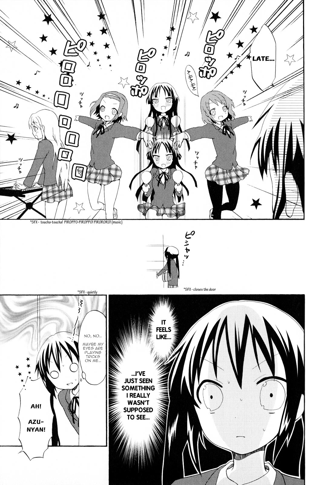 K-ON! Anthology Comic Chapter 2.3 page 5 - Vol.2 Chapter 3 : Hareruya! (Hallelujah!) by Harukaze Mika