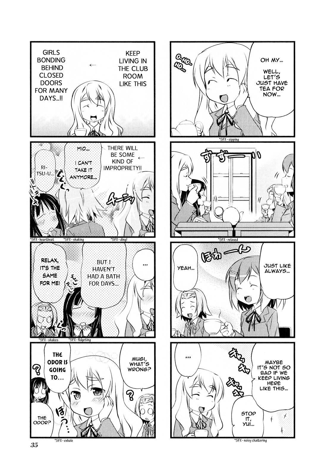 K-ON! Anthology Comic Chapter 2.4 page 3 - Vol.2 Chapter 4 : Keionbu Bushitsu Sounan Jiken (Light Music Club's Club Room Distre...