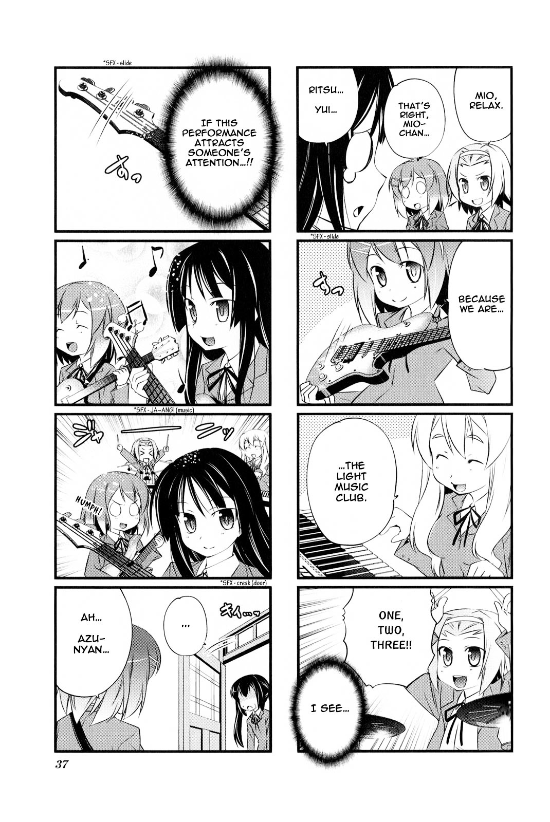 K-ON! Anthology Comic Chapter 2.4 page 5 - Vol.2 Chapter 4 : Keionbu Bushitsu Sounan Jiken (Light Music Club's Club Room Distre...